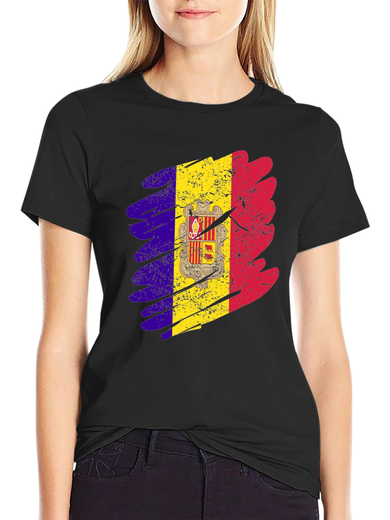 Andorra Flag Graphic Print T-Shirt