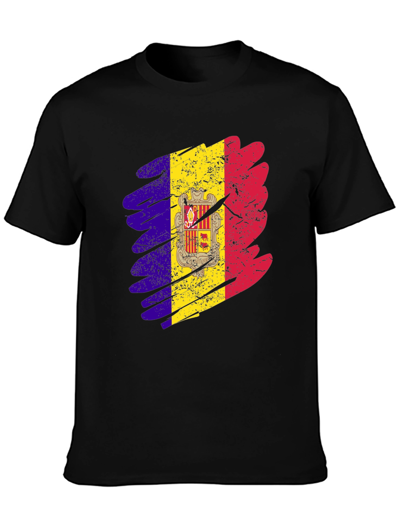 Andorra Flag Graphic Print T-Shirt