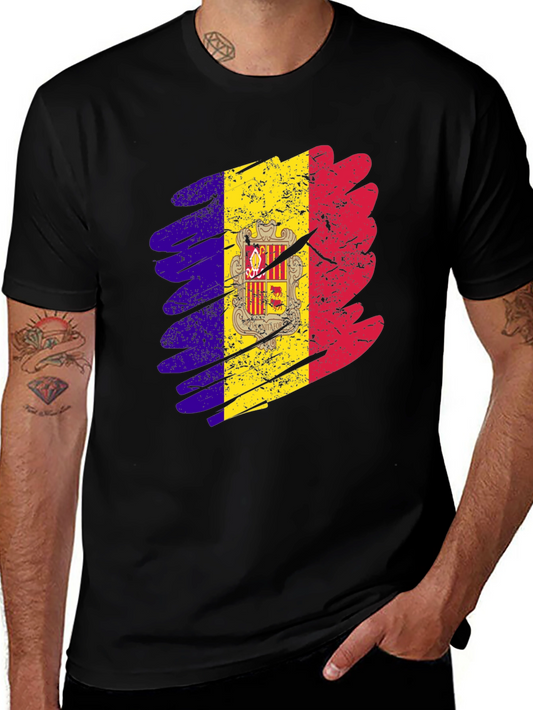 Andorra Flag Graphic Print T-Shirt