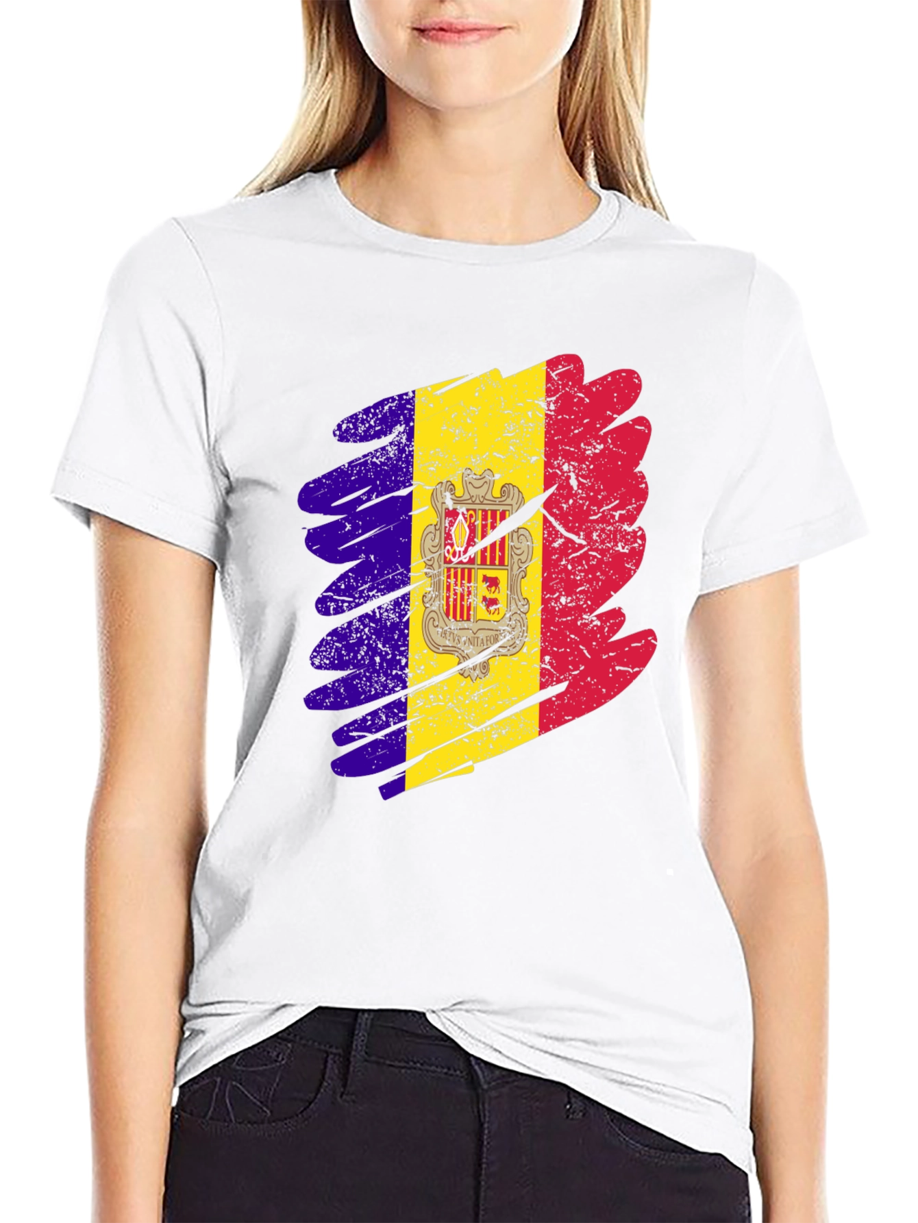 Andorra Flag Graphic Print T-Shirt