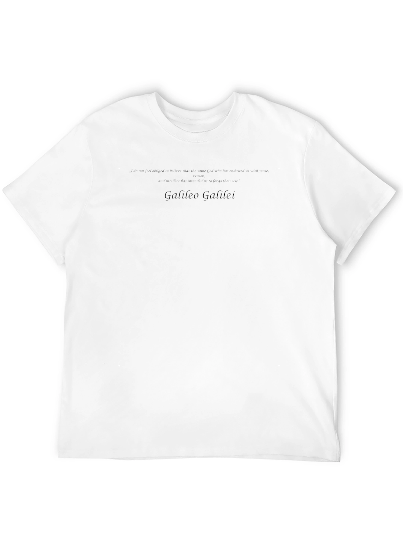 Galileo Galilei Quote Black T-Shirt