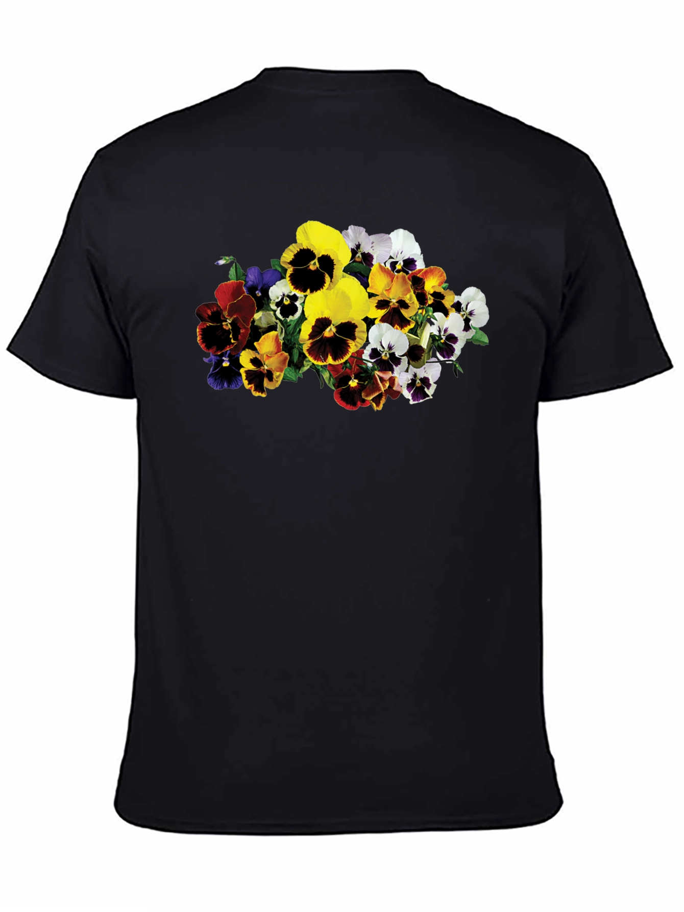 Floral Pansies Graphic Tee - Stylish Unisex T-Shirt