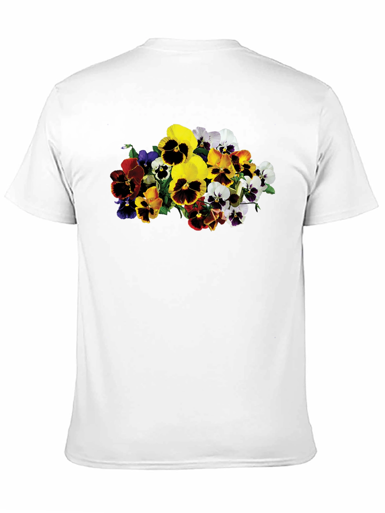 Floral Pansies Graphic Tee - Stylish Unisex T-Shirt