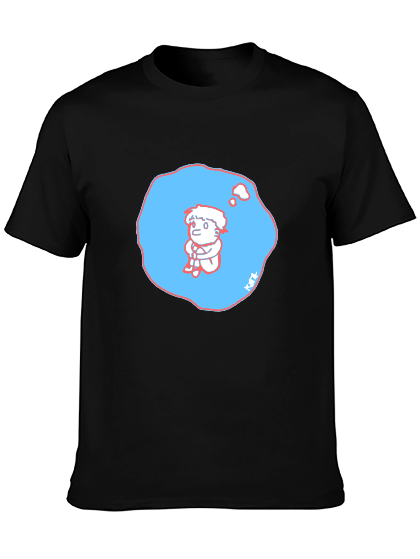 Cartoon Thought Bubble Graphic T-Shirt