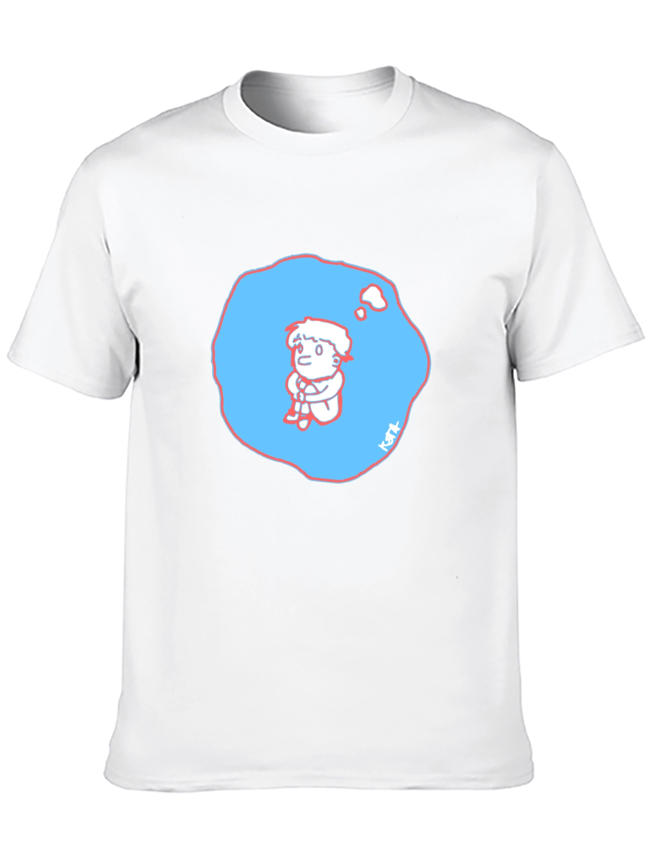 Cartoon Thought Bubble Graphic T-Shirt
