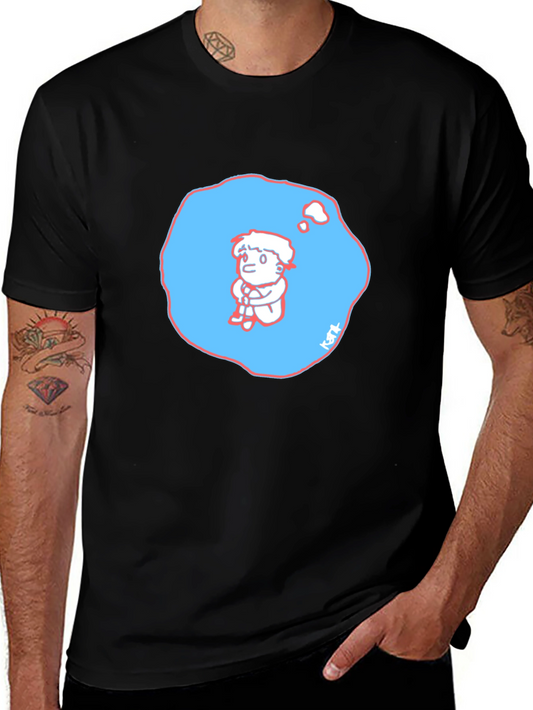 Cartoon Thought Bubble Graphic T-Shirt