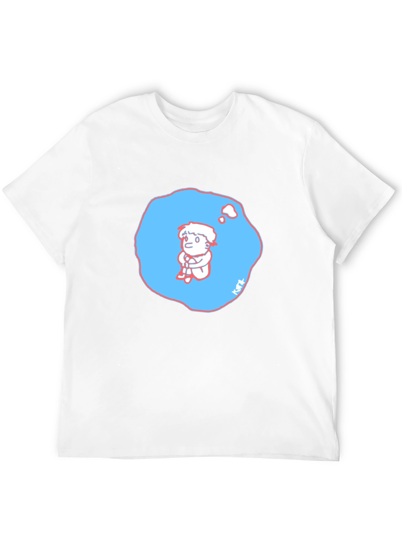 Cartoon Thought Bubble Graphic T-Shirt