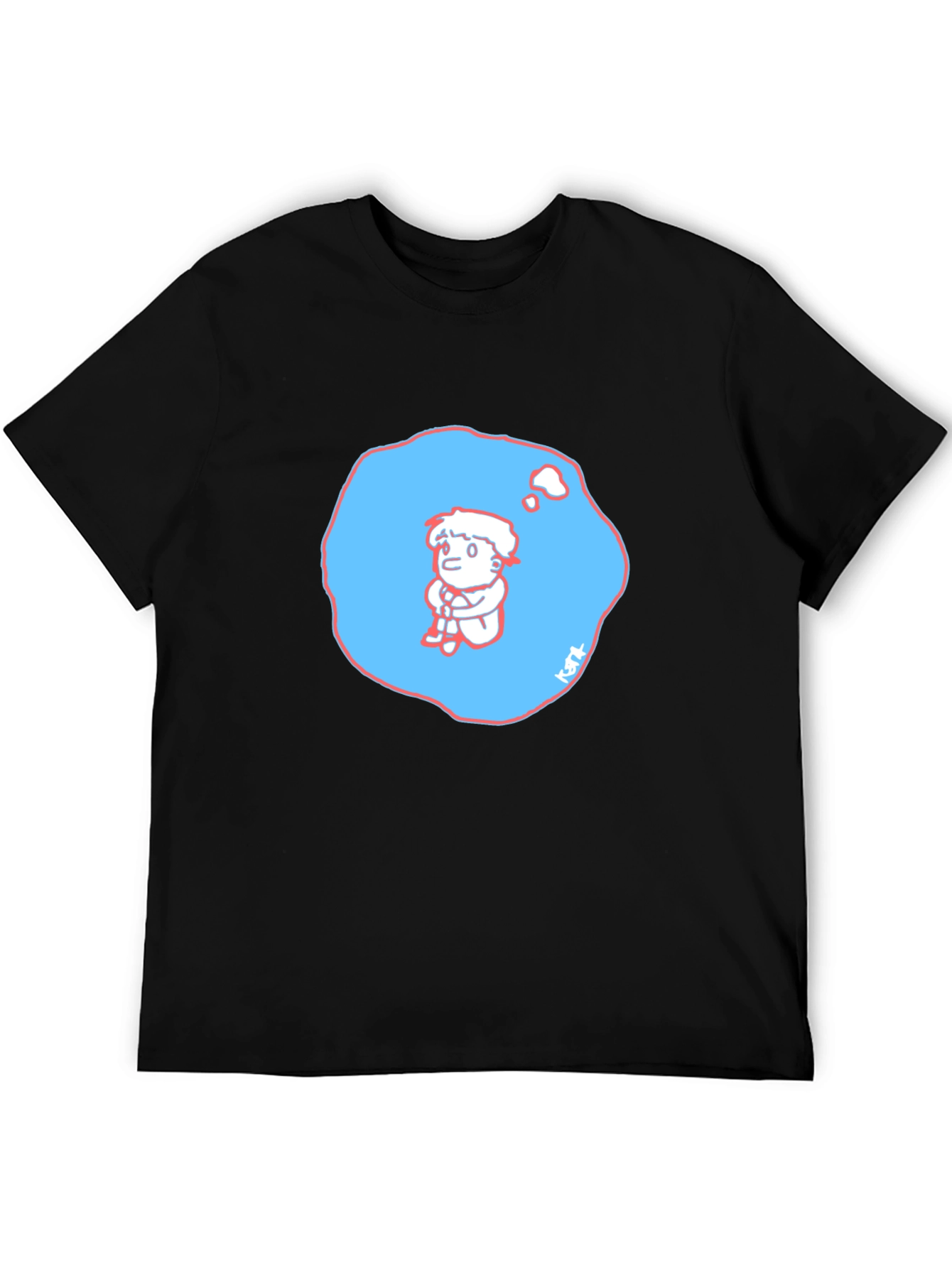 Cartoon Thought Bubble Graphic T-Shirt