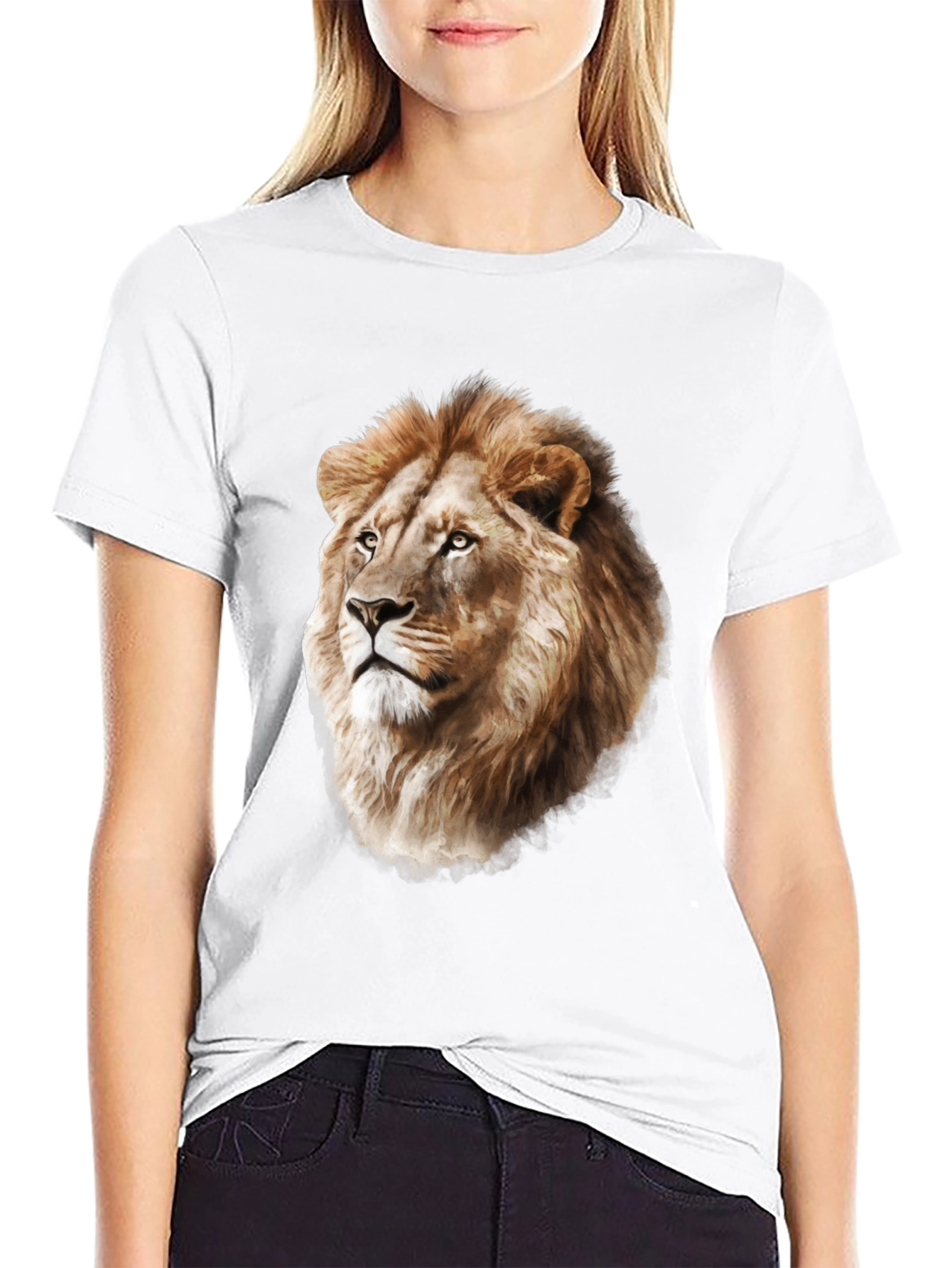 Lion Graphic Black T-Shirt