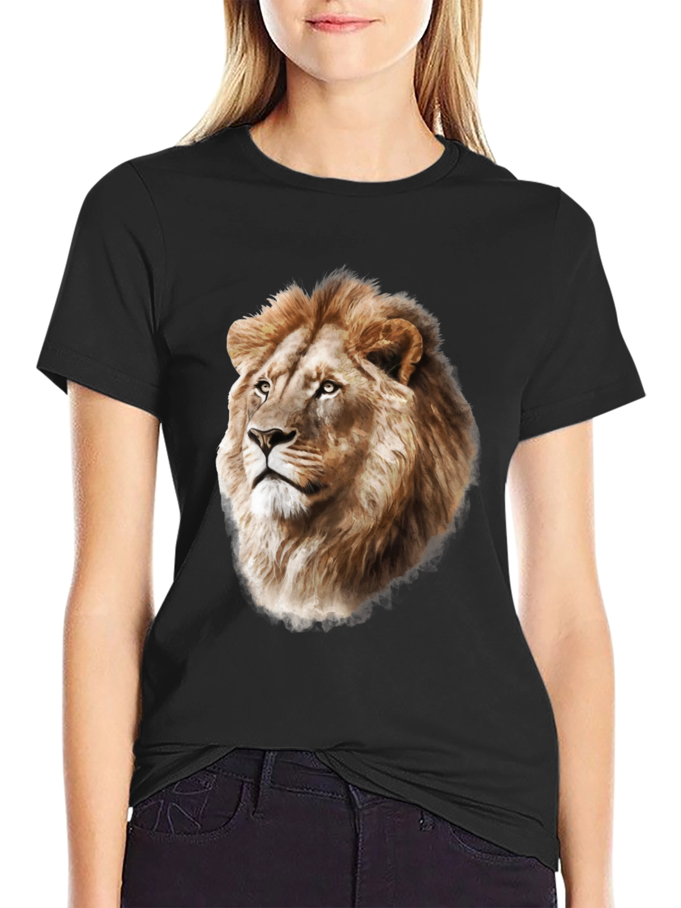 Lion Graphic Black T-Shirt