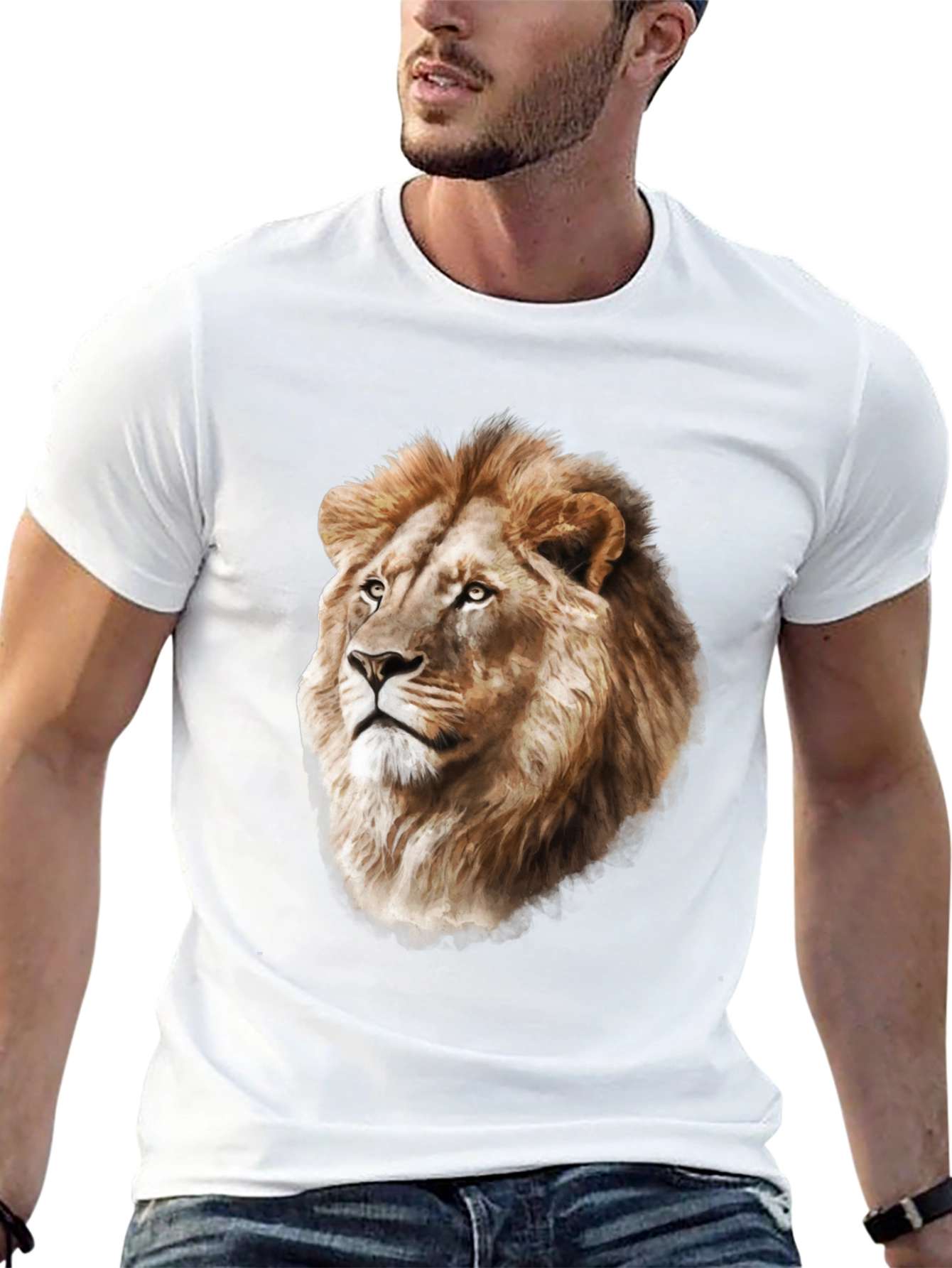 Lion Graphic Black T-Shirt