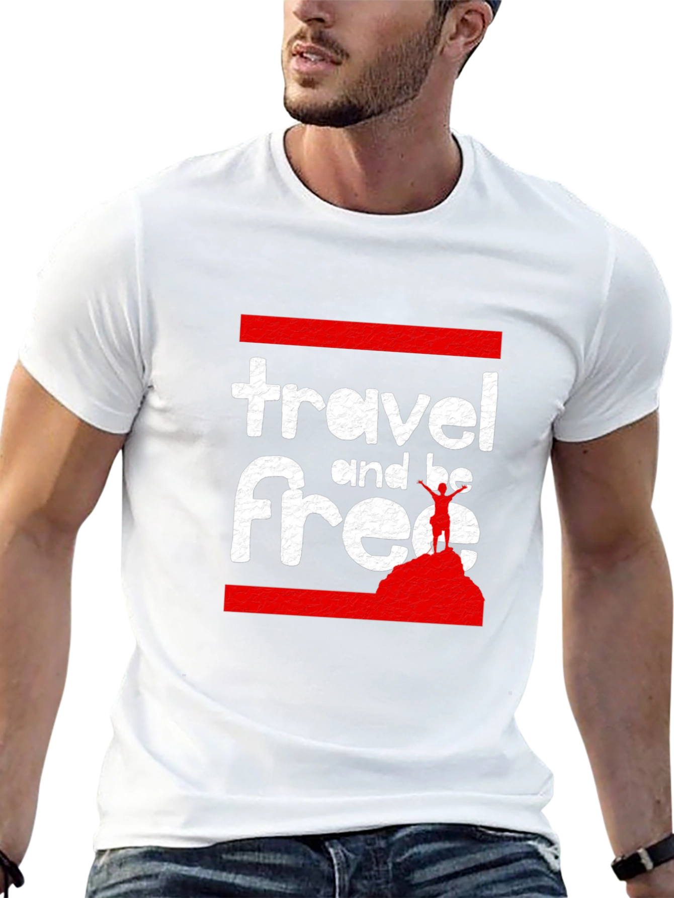 Travel and Be Free Black Graphic Tee