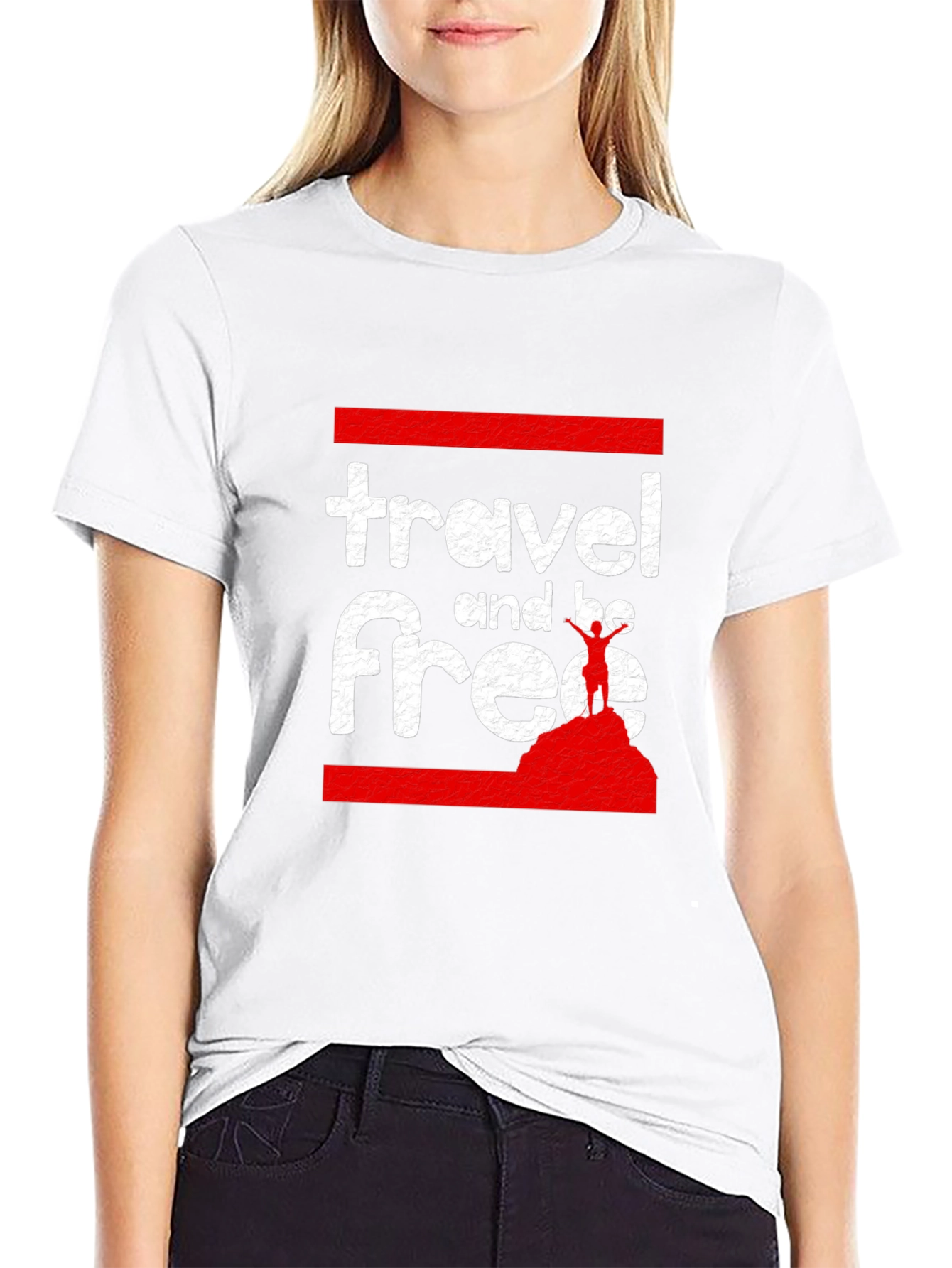 Travel and Be Free Black Graphic Tee