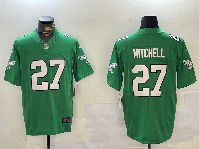 Men's Philadelphia Eagles Quinyon Mitchell #27 Green Alternate Game Jerseys