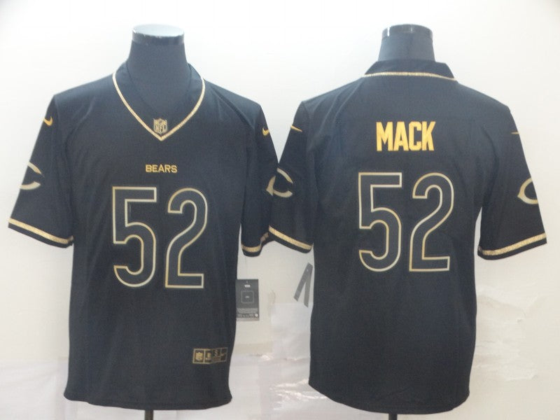 Men's Chicago Bears #52 Khalil Mack Black Team Game Jerseys