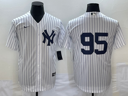 Men's New York Yankees Oswaldo Cabrera #95 White Replica Player Name Jerseys
