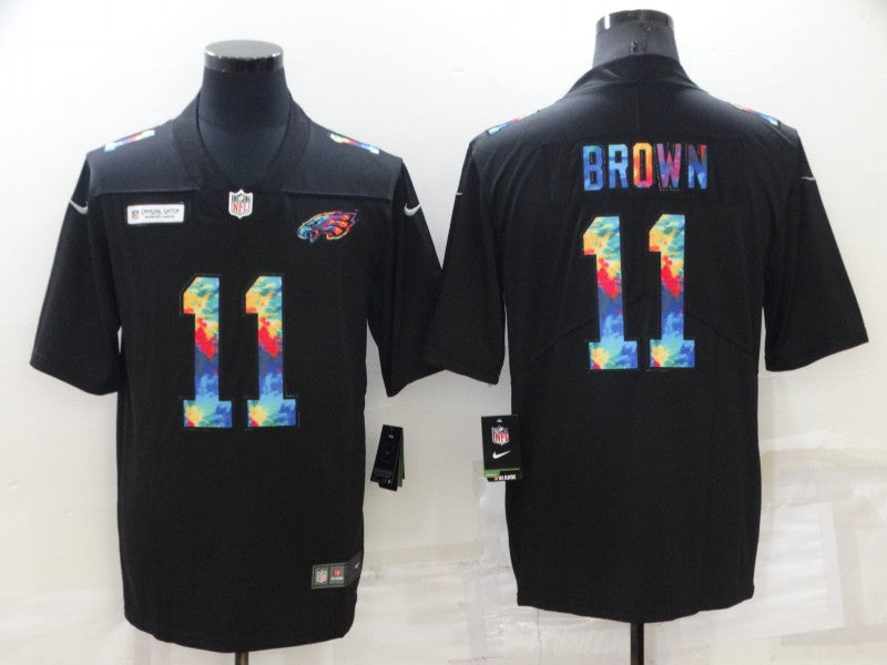 Men's Philadelphia Eagles A.J. Brown #11 Black Alternate Game Jerseys