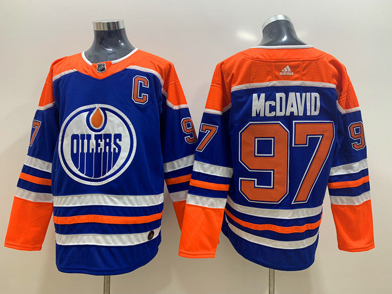 Men's Edmonton Oilers Connor McDavid #97 Blue Breakaway Player Jerseys