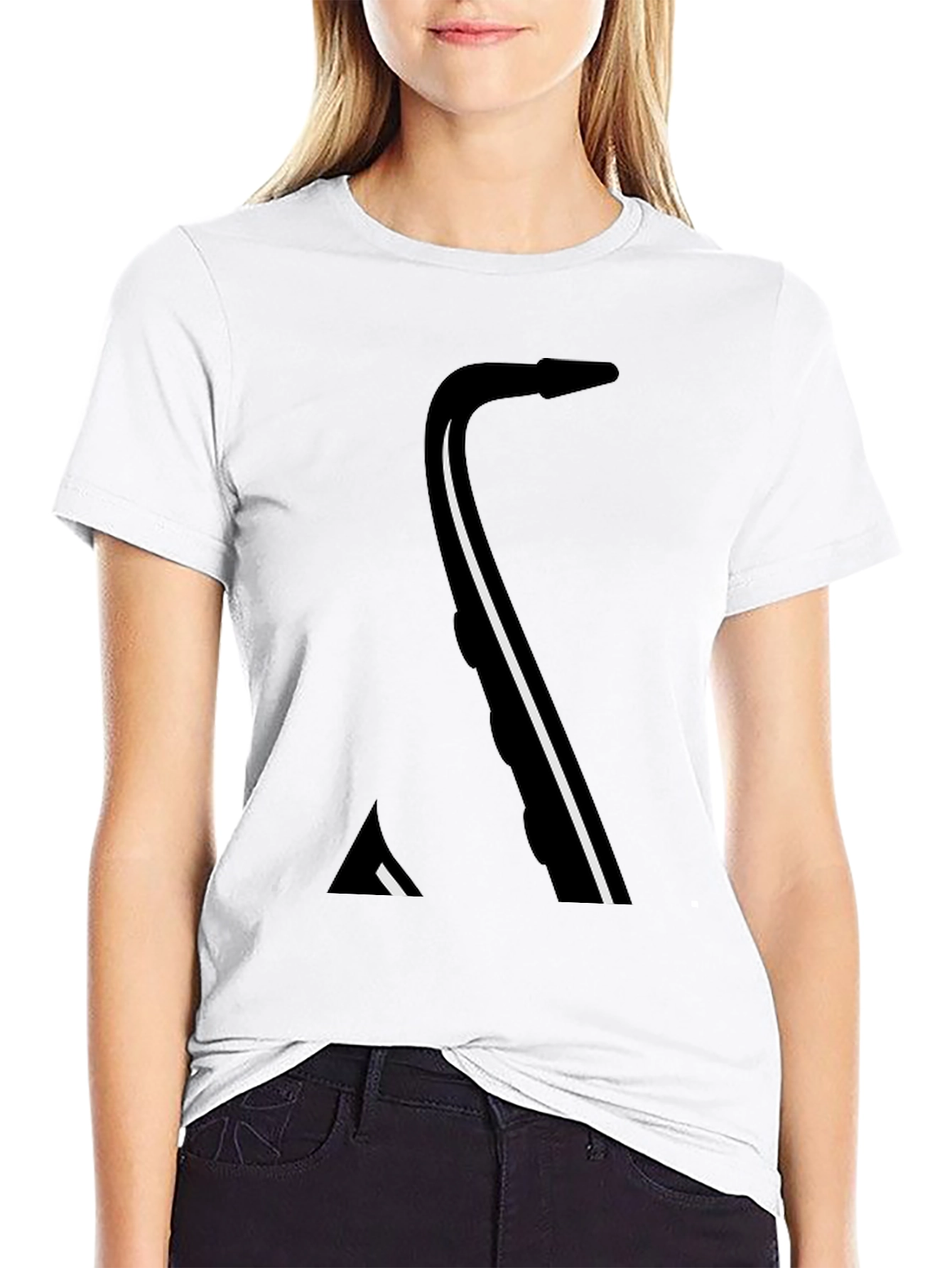 Saxophone Graphic Black T-Shirt