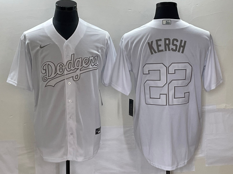 Men's Los Angeles Dodgers Clayton Kershaw #22 White Replica Player Jerseys