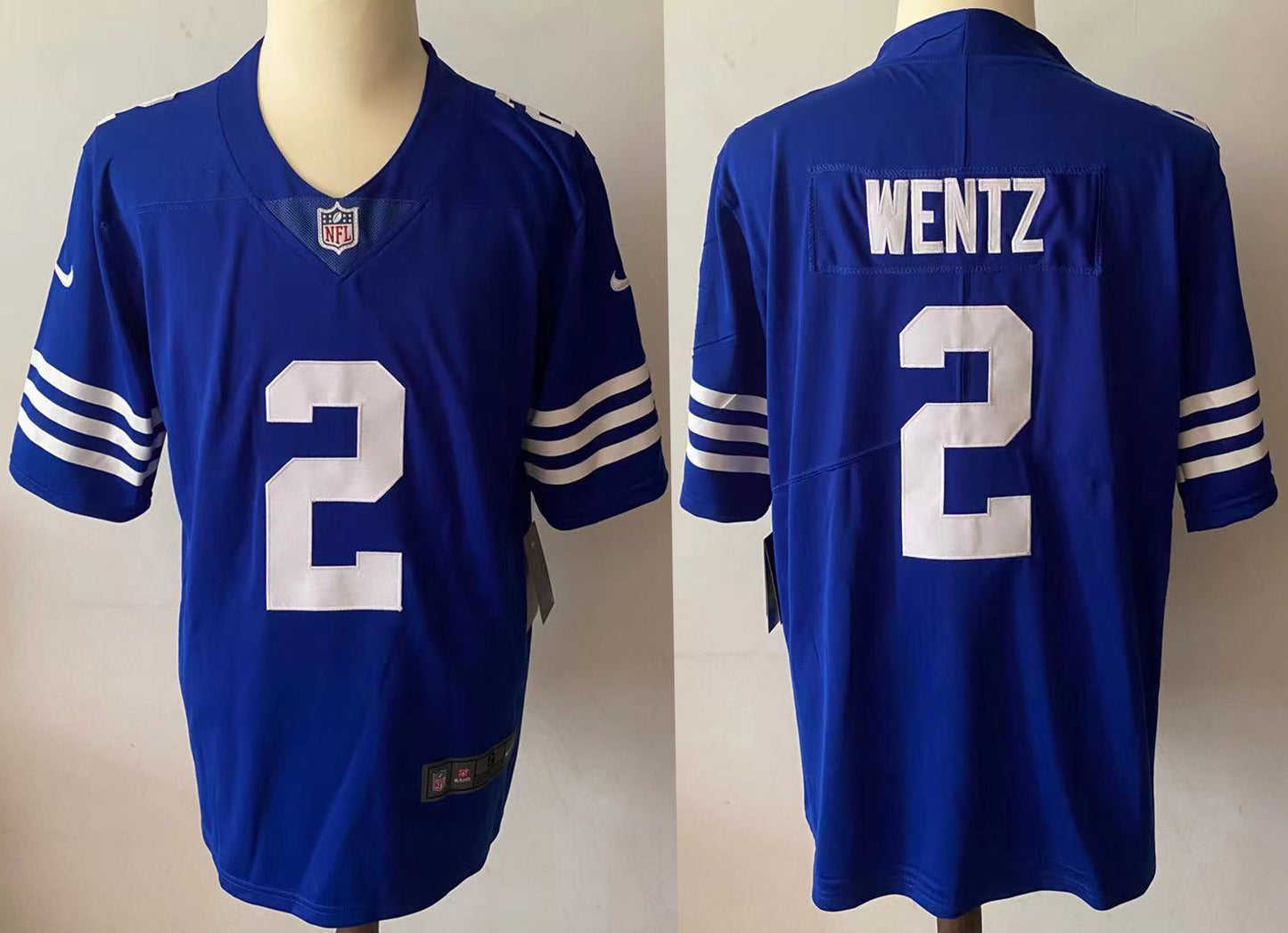 Men's Indianapolis Colts Carson Wentz #2 Blue Game Player Jerseys