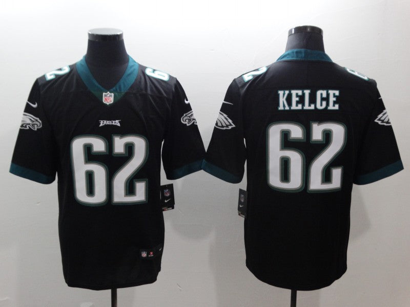 Men's Philadelphia Eagles Jason Kelce #62 Black Game Jerseys