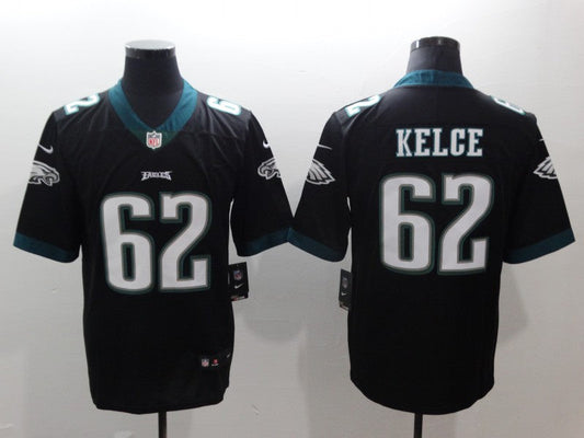 Men's Philadelphia Eagles Jason Kelce #62 Black Game Jerseys