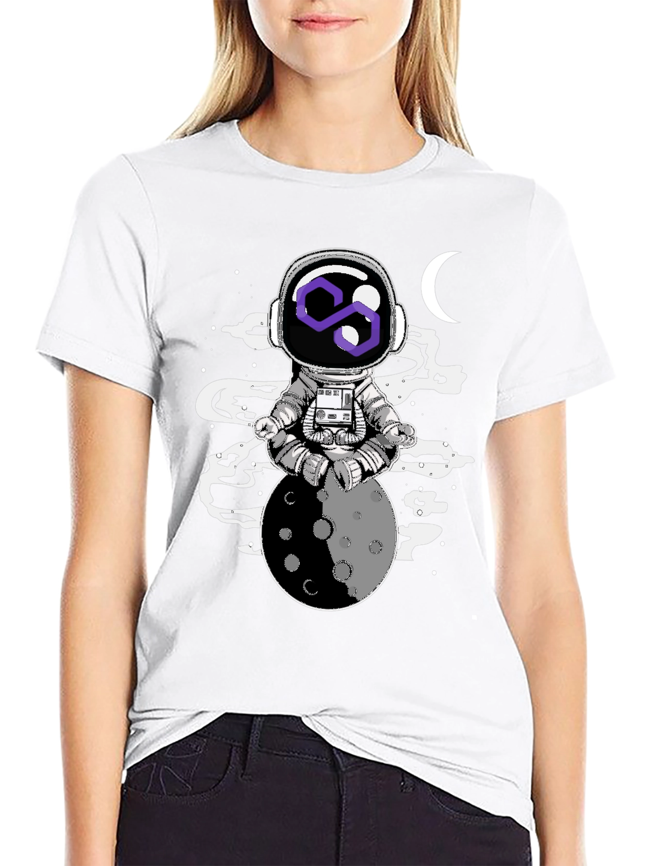 Astronaut Moon Meditation Graphic Tee