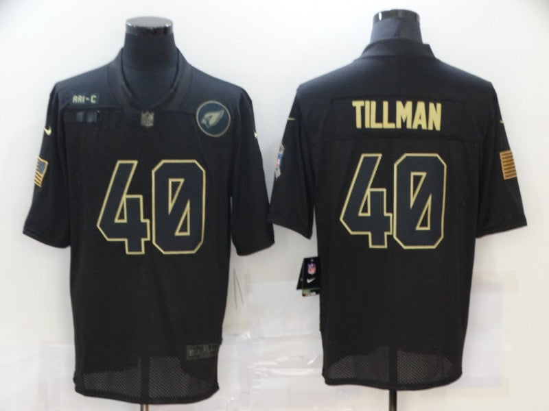 Men's Arizona Cardinals Pat Tillman #40 Black Game Player Jerseys