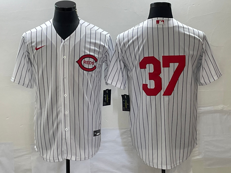 Men's Cincinnati Reds Tyler Stephenson #37 White 2022 MLB at Field of Dreams Game Authentic Player Jerseys