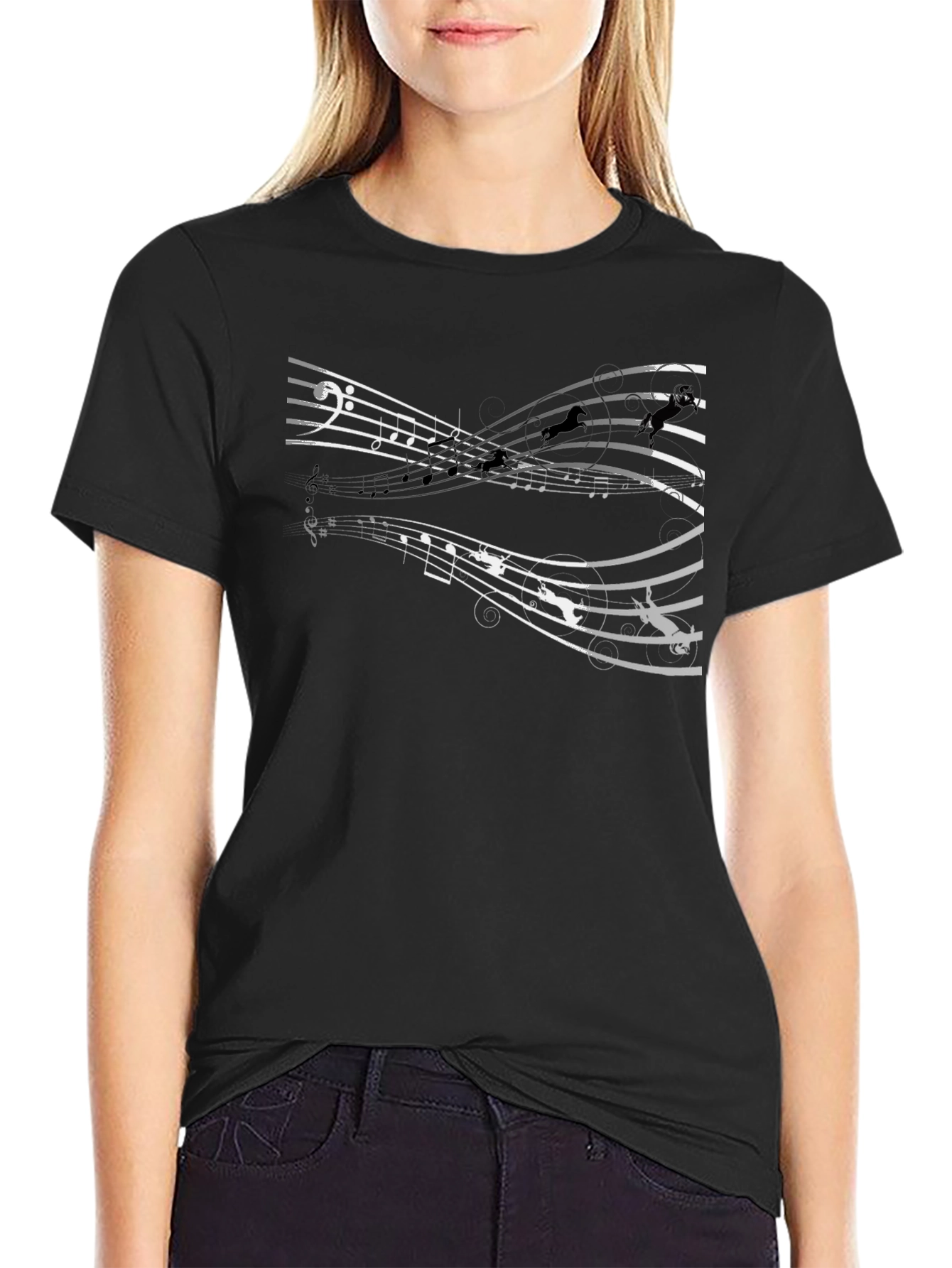 Musical Gymnastics Graphic Tee - Black