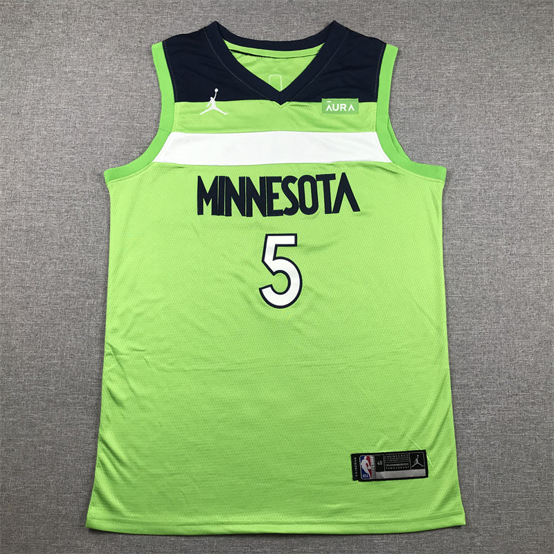 Men's Minnesota Timberwolves Anthony Edwards #5 Green Swingman Jerseys
