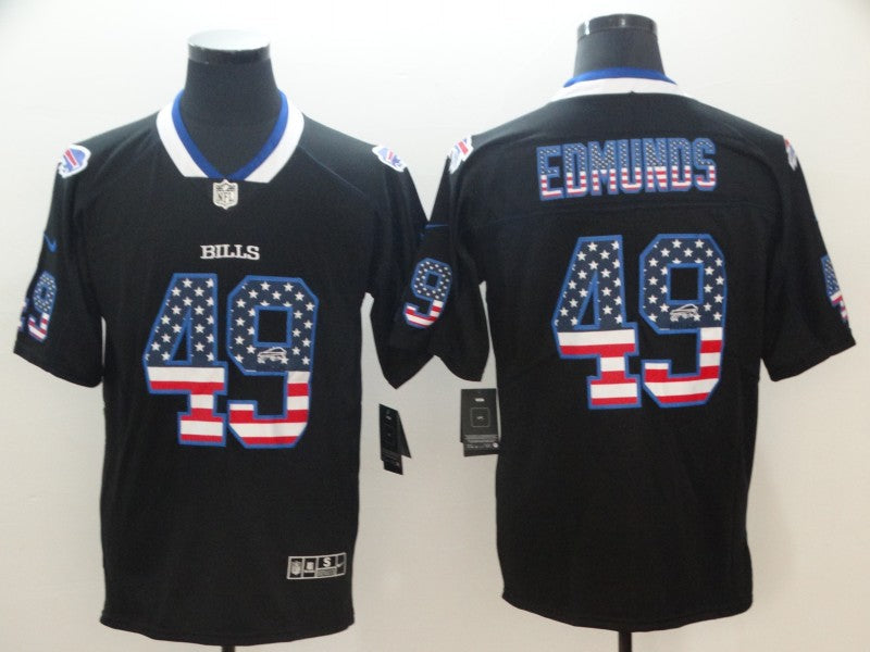 Men's Buffalo Bills Tremaine Edmunds #49 Black Game Player Jerseys