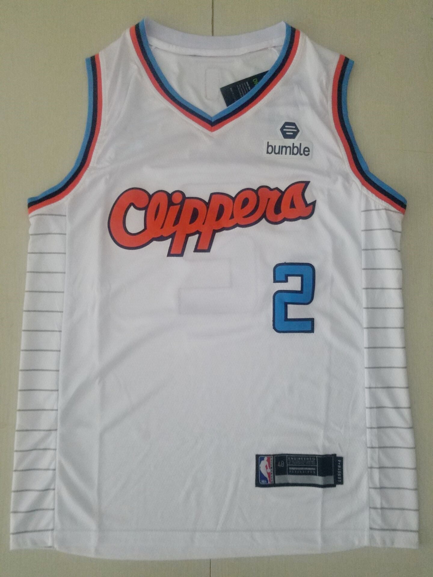 Men's LA Clippers Kawhi Leonard #2 White Player Jerseys