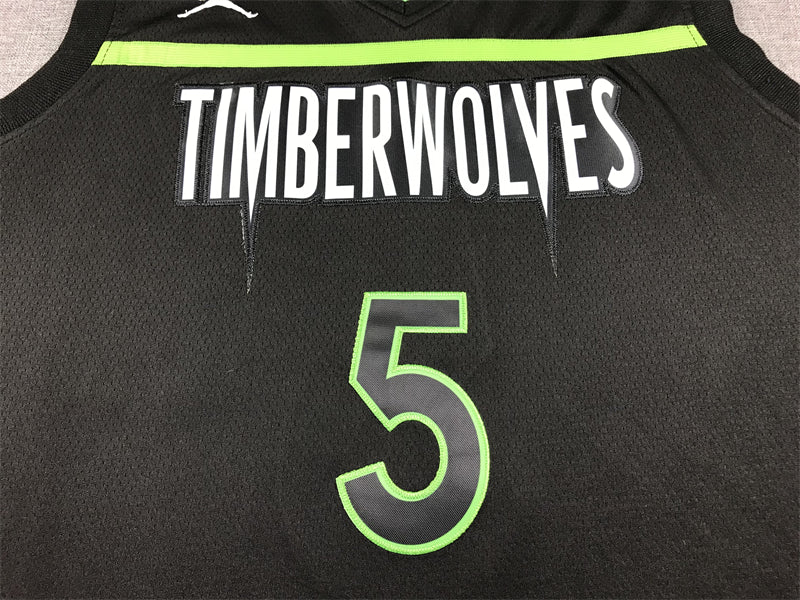 Men's Minnesota Timberwolves Anthony Edwards #5 Black 2022/23 Swingman Jerseys - Statement Edition