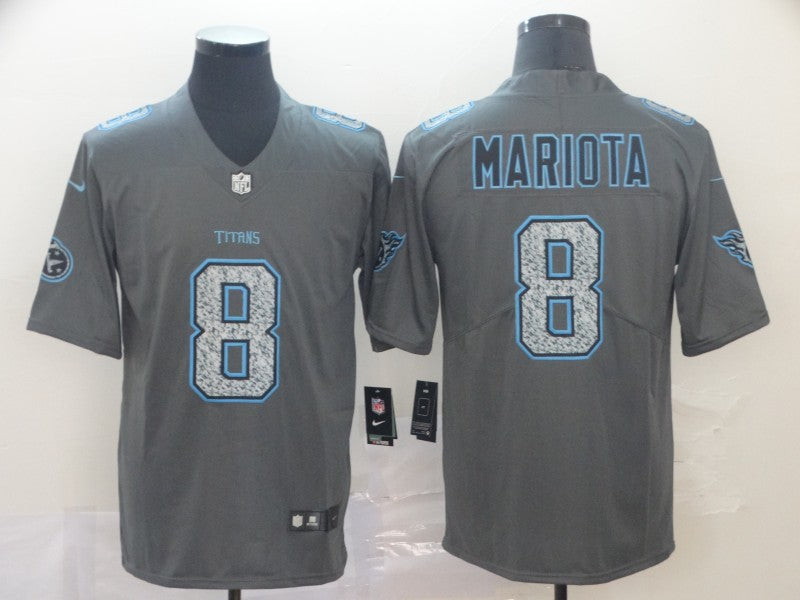 Men's Tennessee Titans Marcus Mariota #8 Gray Game Jerseys