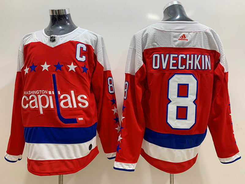 Men's Washington Capitals Alexander Ovechkin #8 Red Home Breakaway Player Jerseys