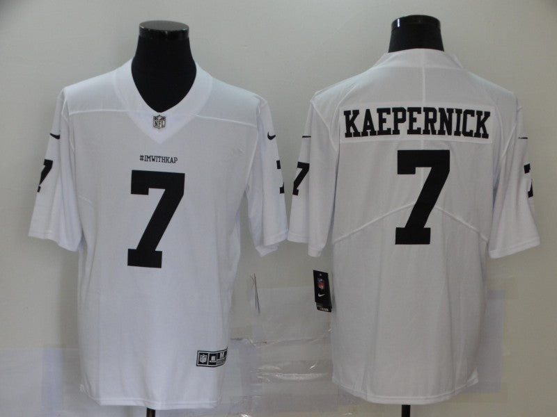 Men's Las Vegas Raiders Colin Kaepernick #7 White Game Jerseys