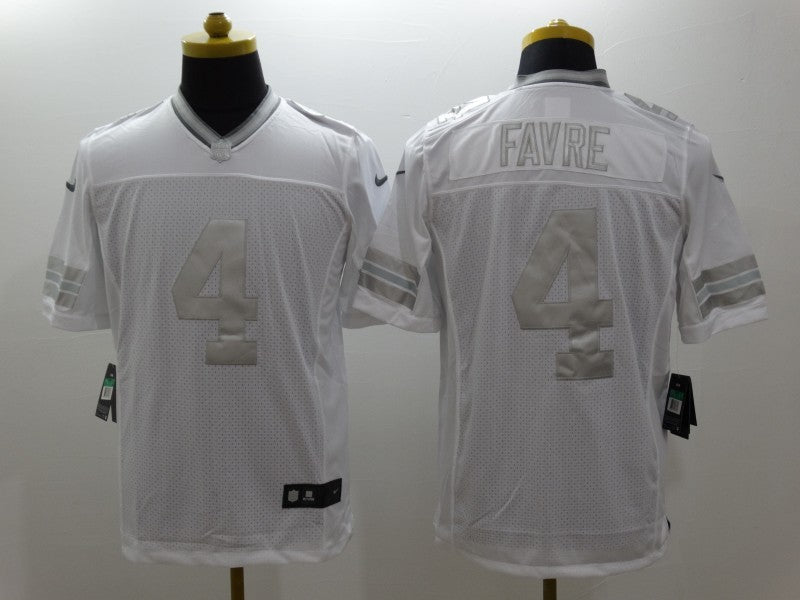 Men's Green Bay Packers Brett Favre #4 White Game Jerseys