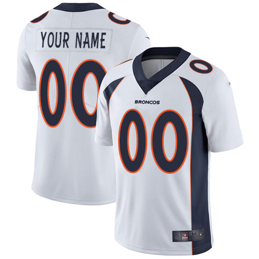 Custom1 Denver Broncos White Vapor Untouchable Player Limited Jerseys Stitched Jerseys American Football Jerseys