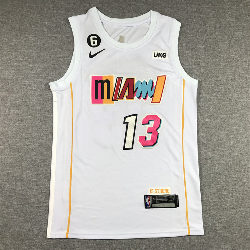 Men's Miami Heat Bam Adebayo #13 White 2022/23 Swingman Jerseys - City Edition