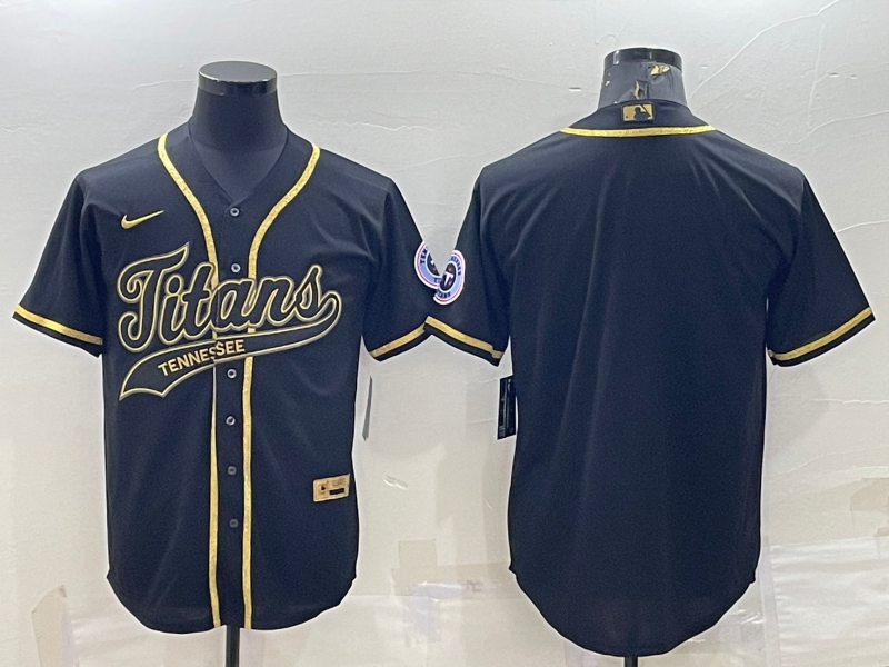 Men's Tennessee Titans Black Blank Jerseys