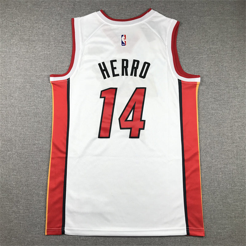 Men's Miami Heat Tyler Herro #14 White 2022/23 Swingman Jerseys - Association Edition