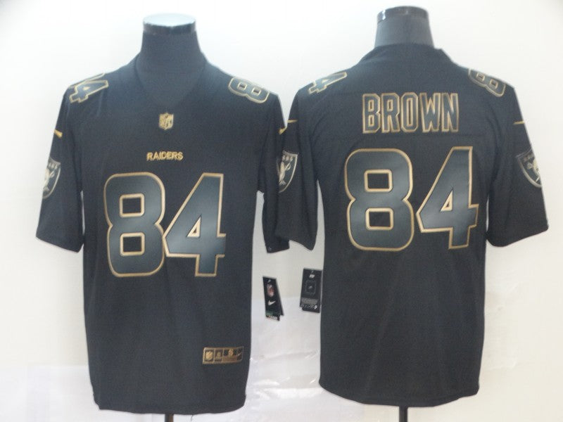 Men's Las Vegas Raiders Antonio Brown #84 Black Player Game Jerseys