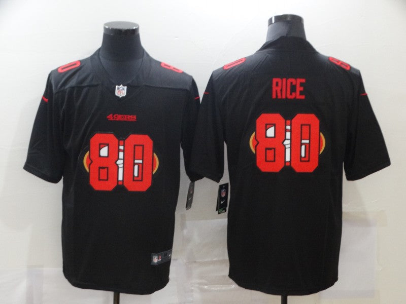 Men's San Francisco 49ers #80 Jerry Rice Black Alternate Game Jerseys