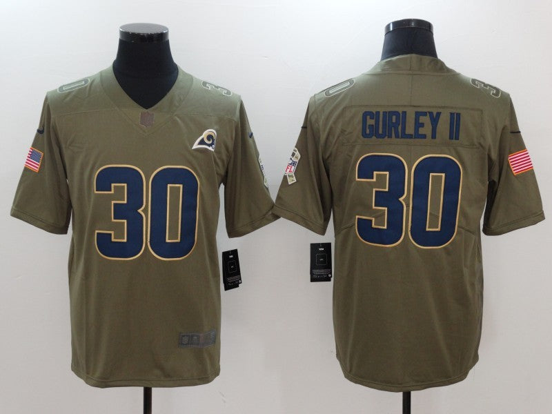 Men's Los Angeles Rams Todd Gurley II #30 Brown Game Player Jerseys