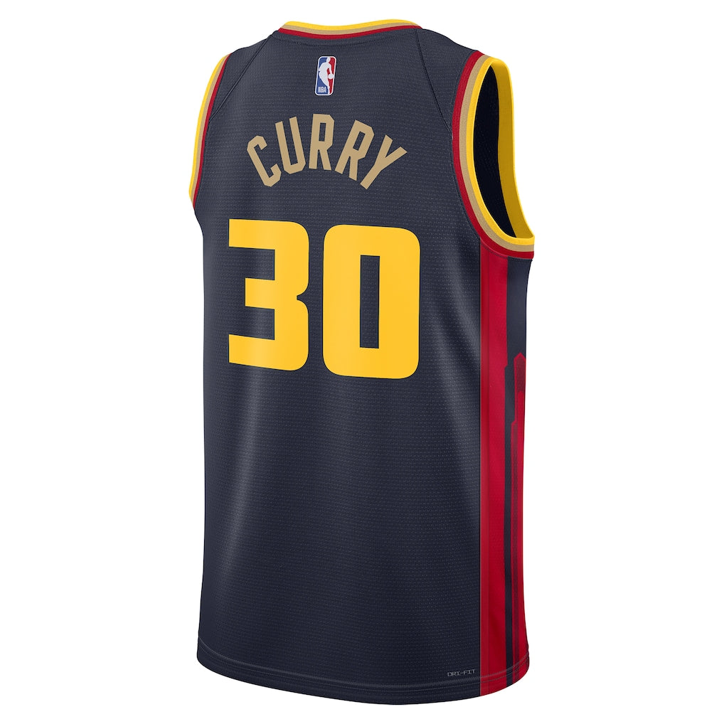 Unisex Golden State Warriors Stephen Curry  Navy 2024/25 Swingman Jersey - City Edition