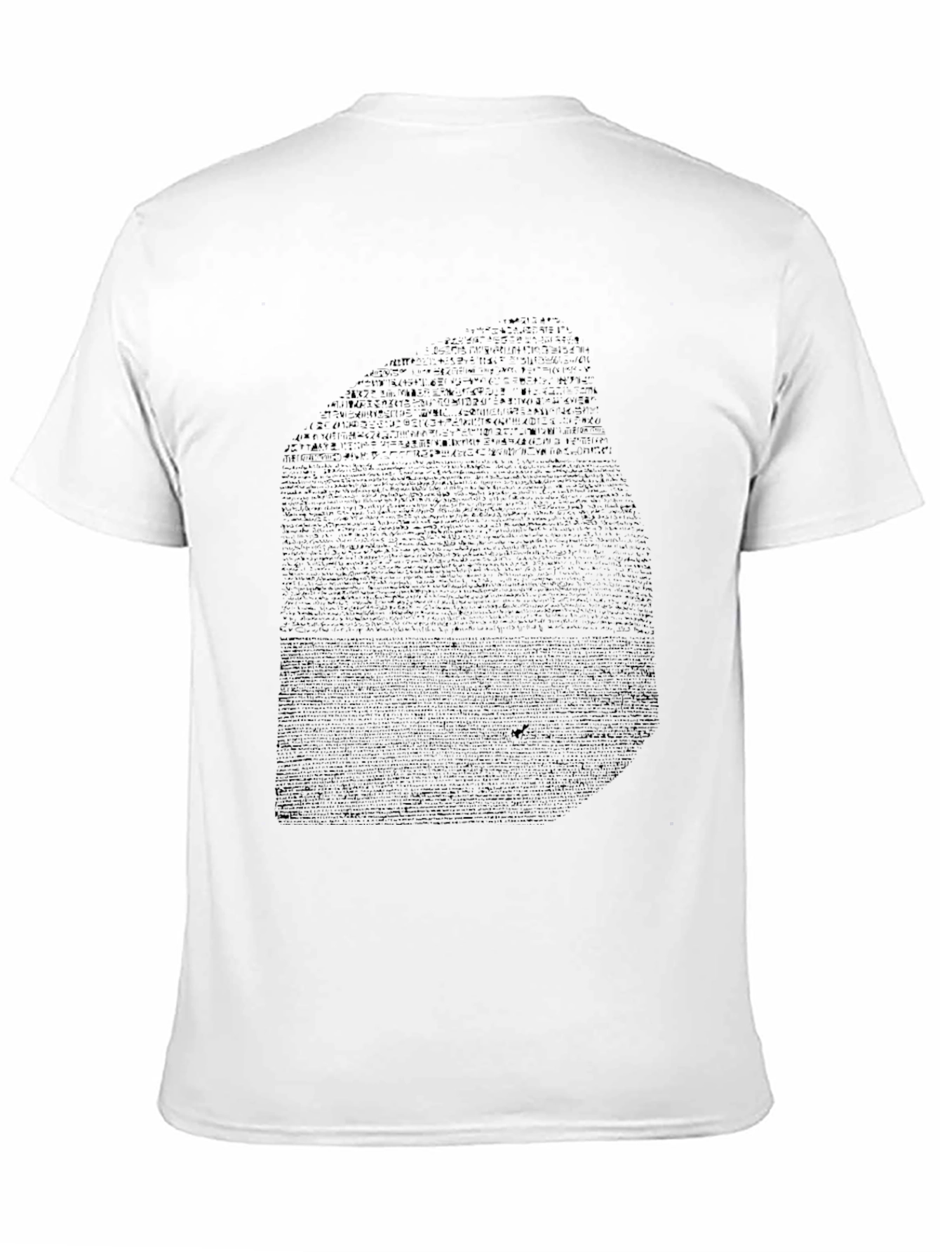 Text Patterned Black T-Shirt