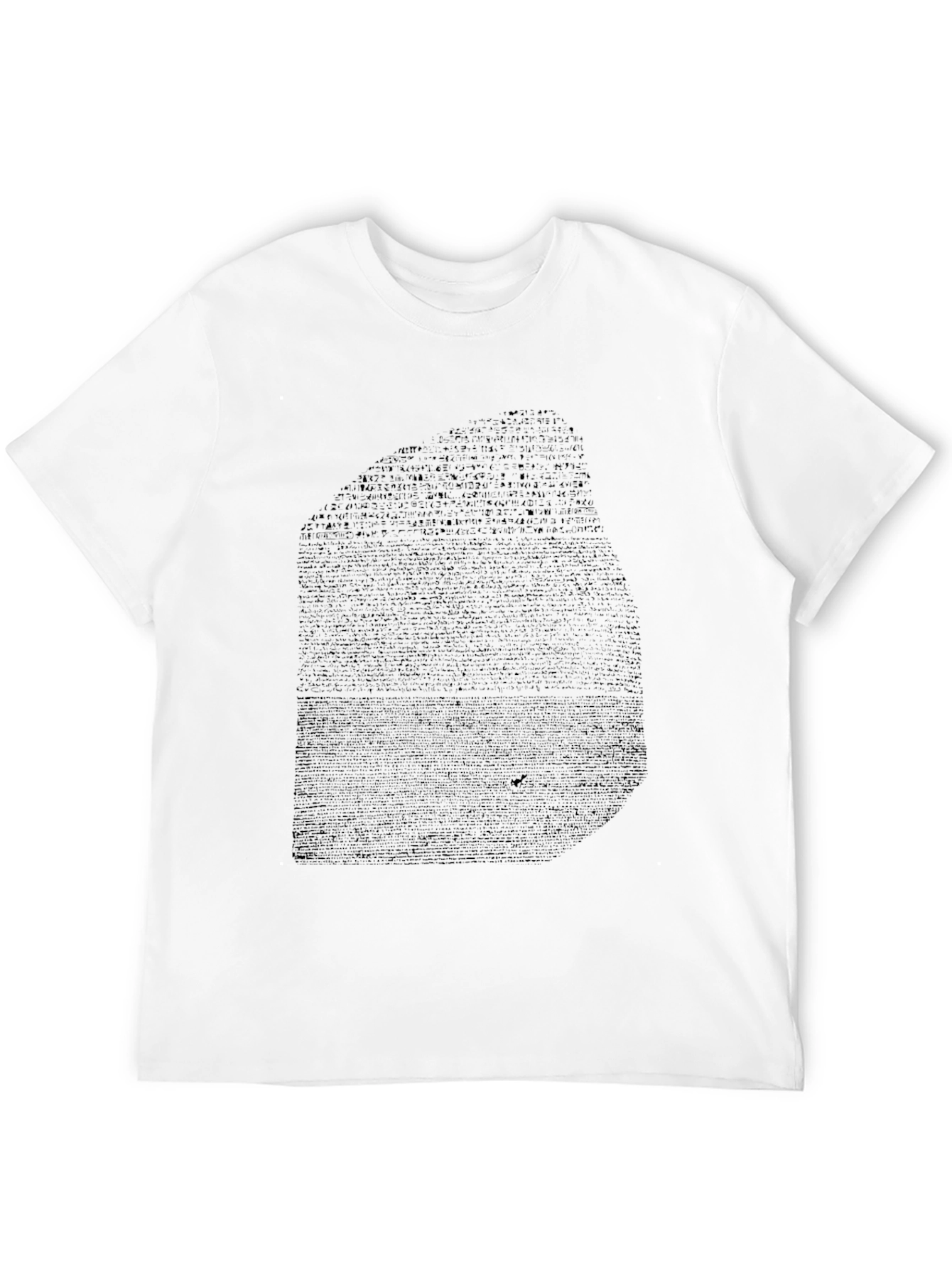 Text Patterned Black T-Shirt