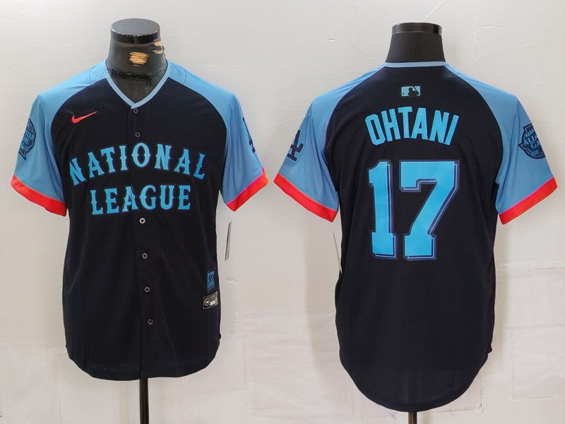 Men's National League Shohei Ohtani #17 Navy 2024 MLB All-Star Game Limited Player Jerseys
